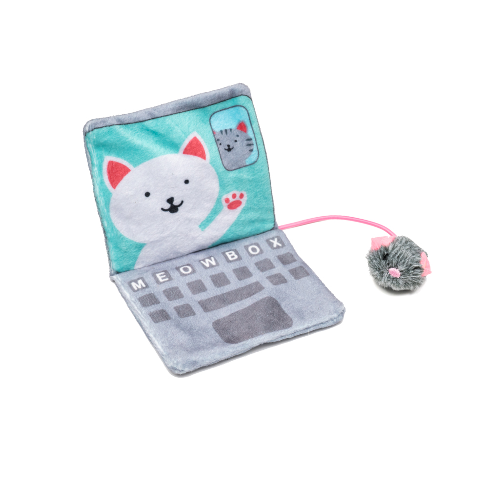 Kitty Coworker Laptop and Mouse